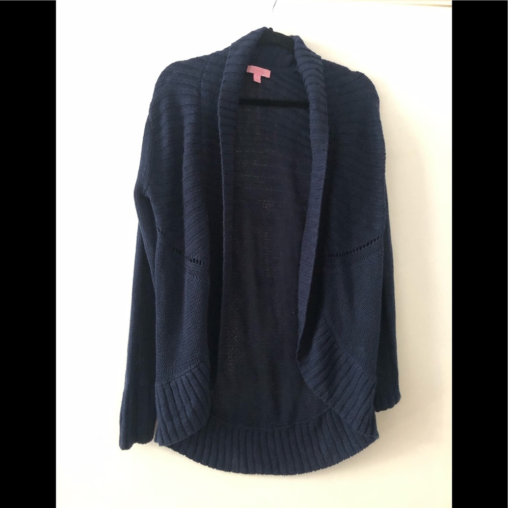 Lilly Pulitzer Shawl Neck Navy Cardigan